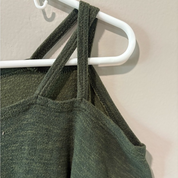 Kaileigh Olive Green One Shoulder Knit Top - Picture 3 of 7